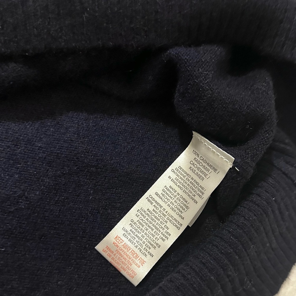 Brodie Cashmere The Ivy Ombre Cashmere Sweater - Blue SMALL - Picture 6 of 7